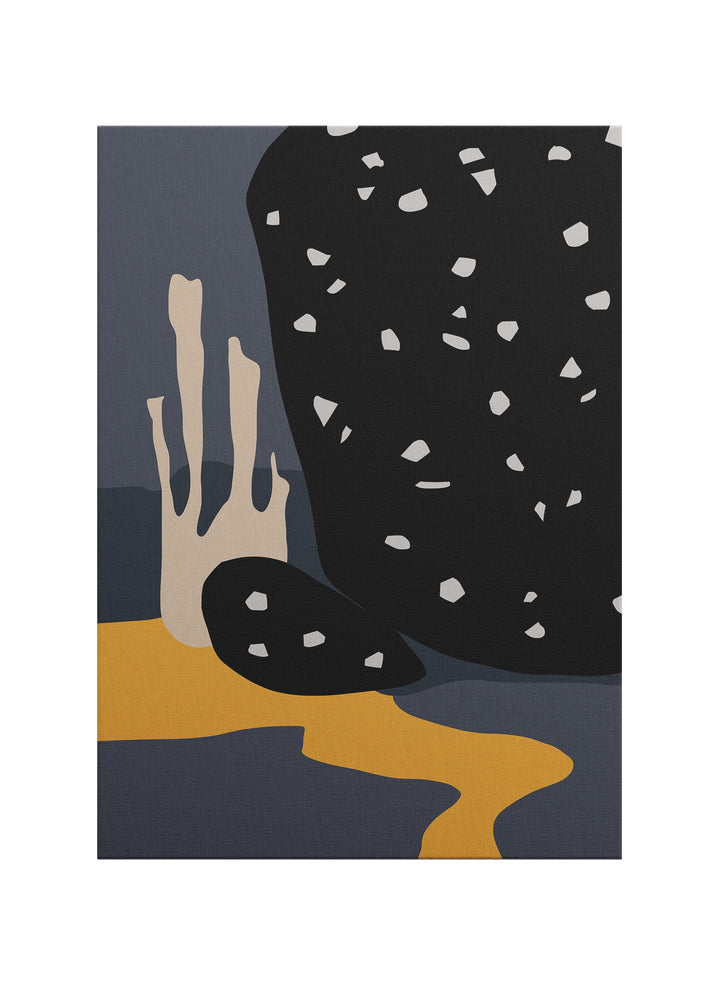 Akışkan Formlar – Minimalist Soyut Geometrik Kanvas Tablo