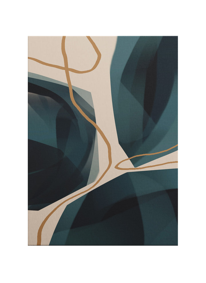 Altın İz – Modern Soyut Kanvas Tablo