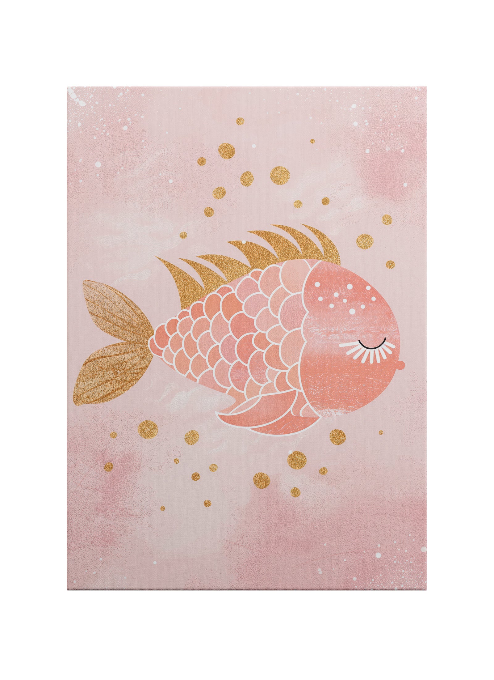 Altın Pullar Balık – Pembe Nursery Kanvas Tablo