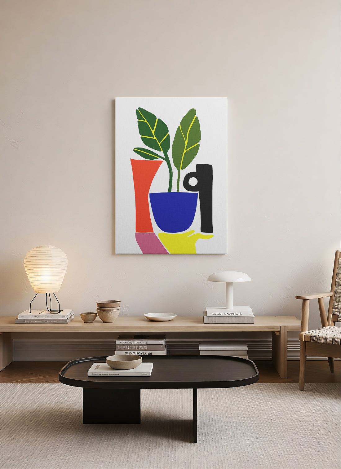 Bauhaus Soyut Melek Figürü Kanvas Tablo