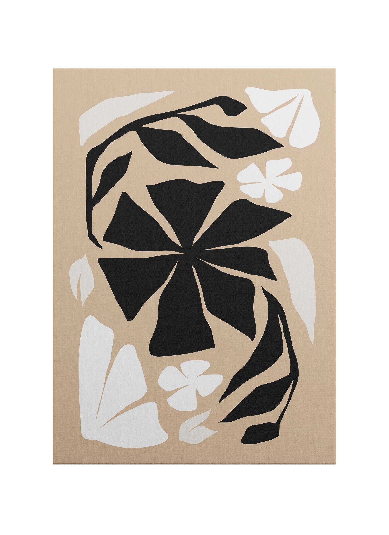 Botanical Flow – Soyut Botanik Minimalist Kanvas Tablo
