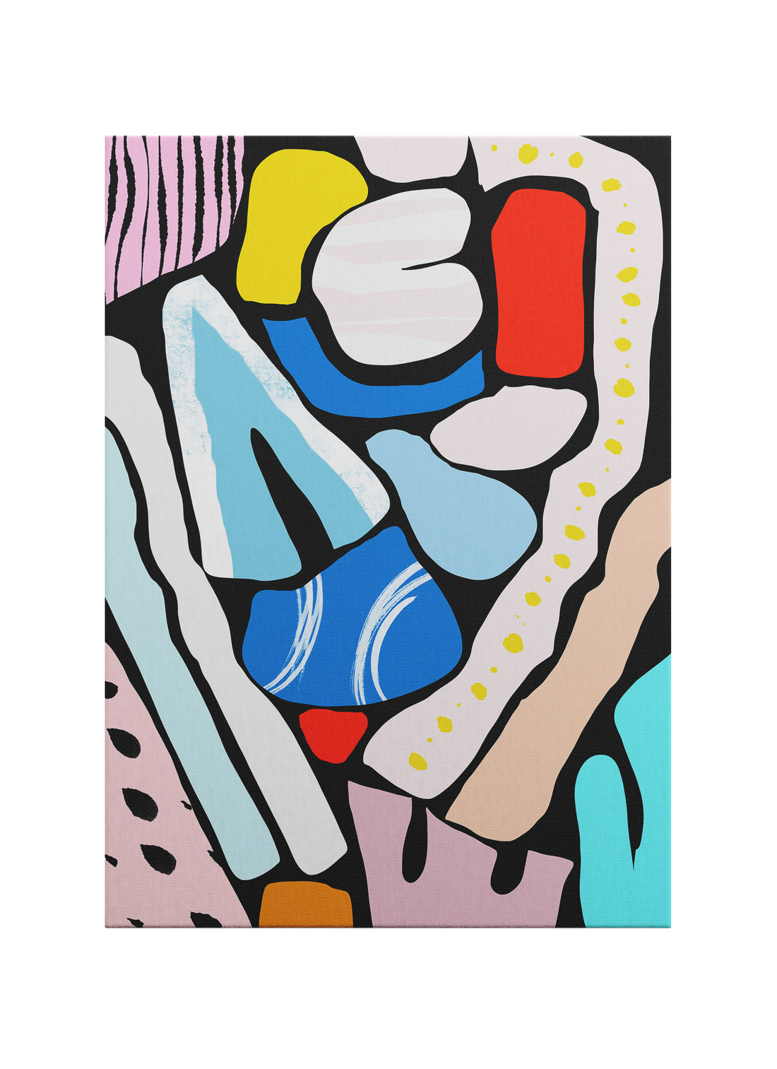 Canlı Kompozisyon – Soyut Pop Art Kanvas Tablo
