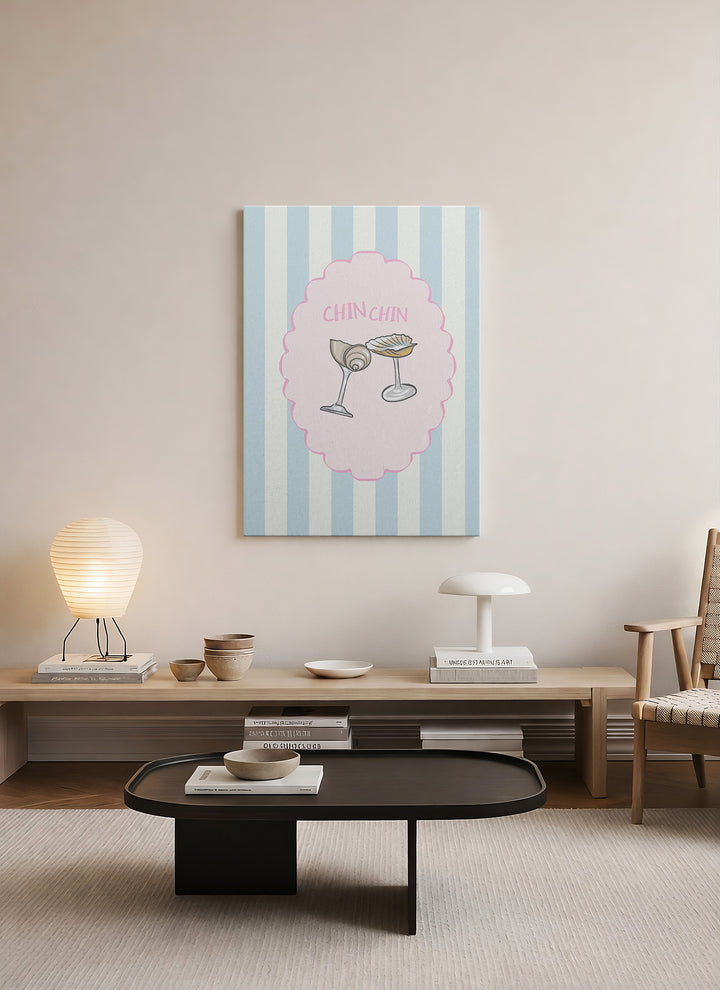 Chin Chin – Retro Kokteyl Kadehleri Pop Art Kanvas Tablo