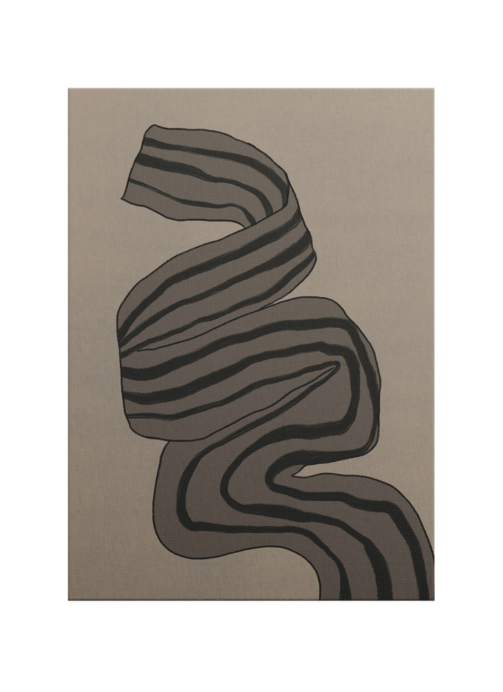 Dalgalı Çizgiler – Minimal Soyut Kanvas Tablo