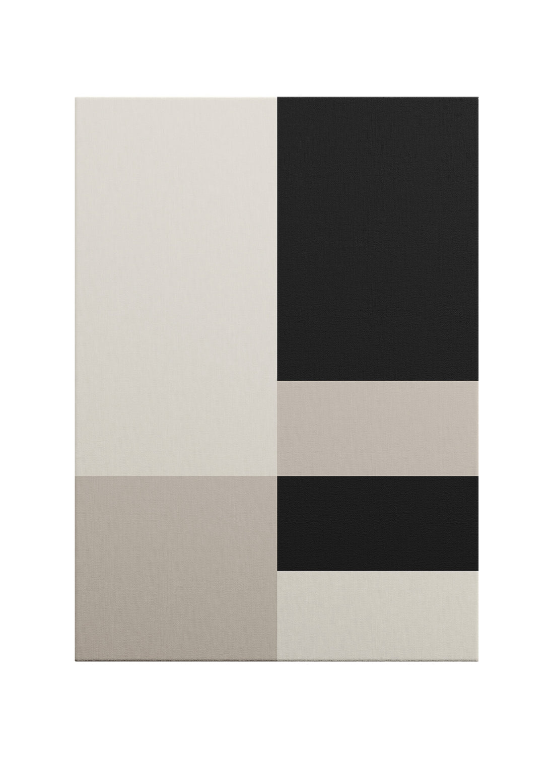 Denge I – Siyah & Bej Minimalist Geometrik Kanvas Tablo