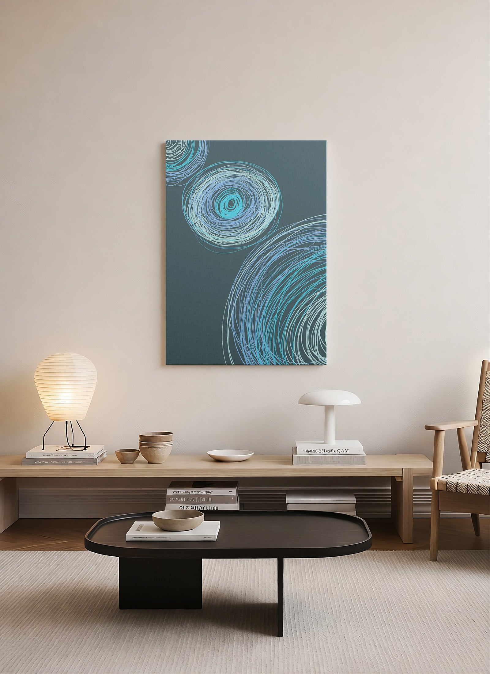 Derin Akış – Minimalist Soyut Kanvas Tablo