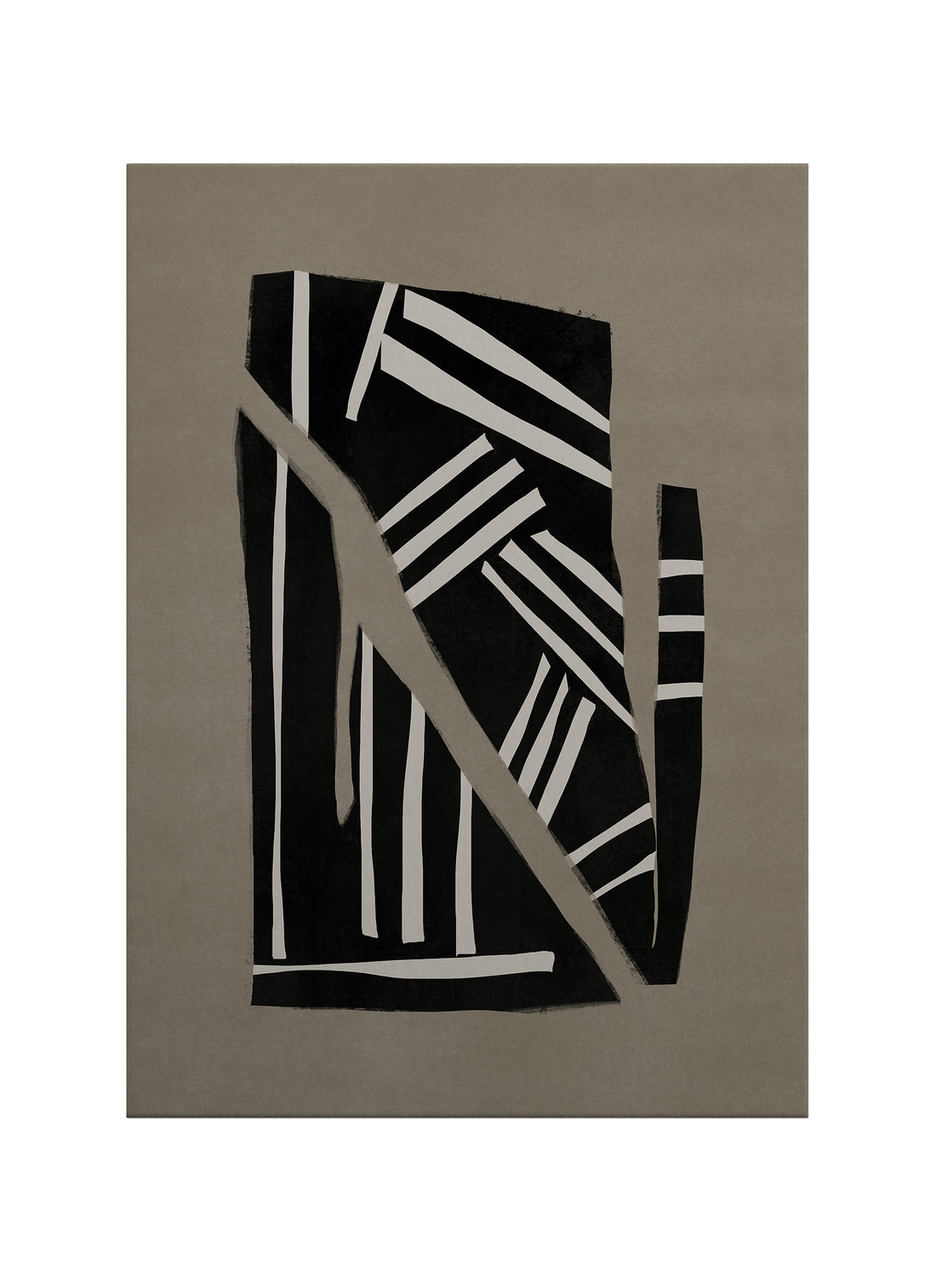 Dikey Hafıza – Minimal Grafik Kanvas Tablo