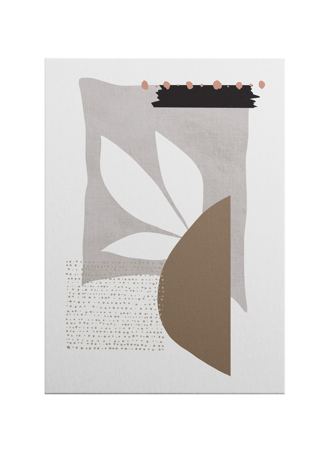 Doğal Denge – Soyut Botanik Minimalist Kanvas Tablo