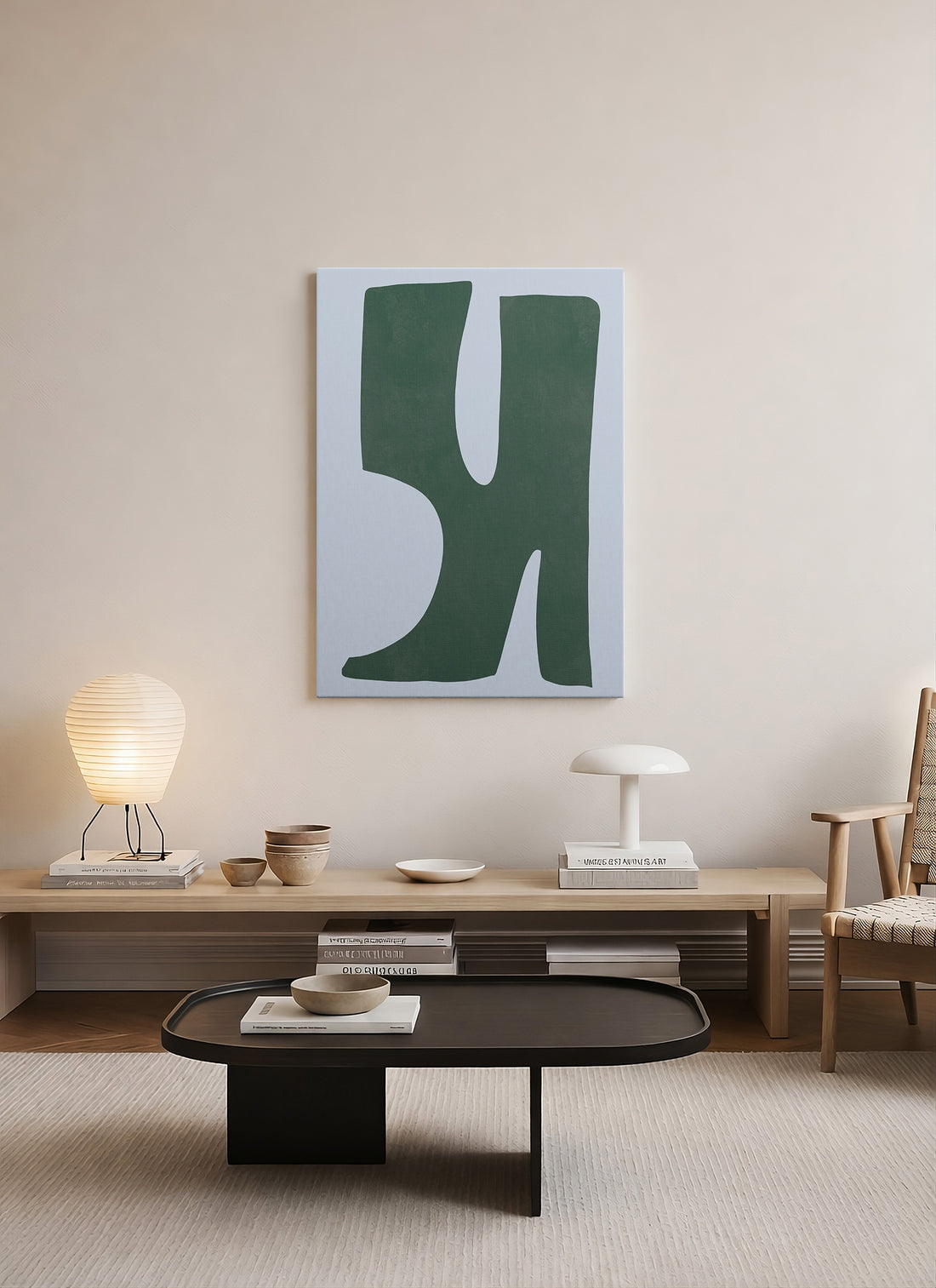 Duruş – Minimal Organik Form Kanvas Tablo