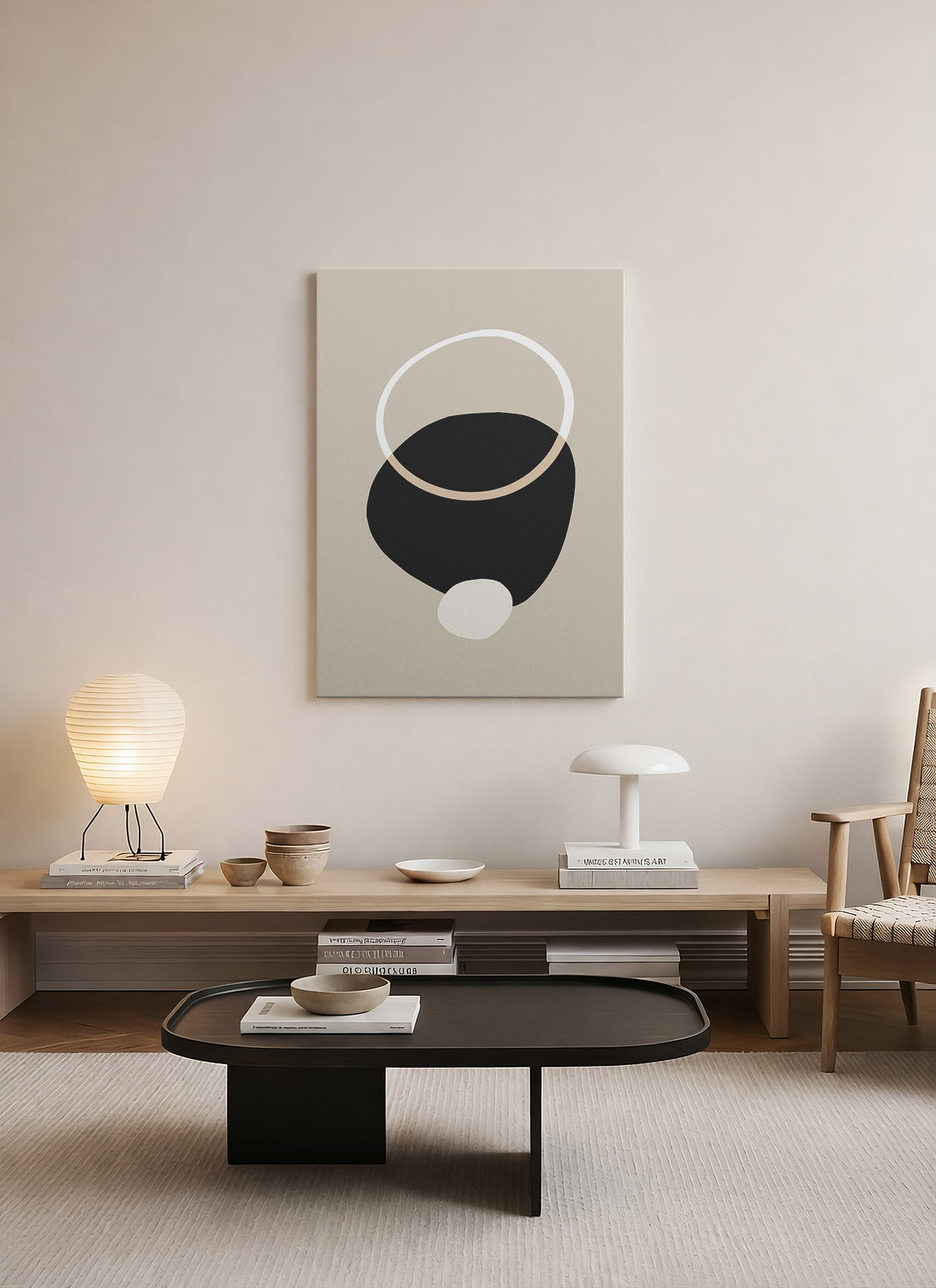 Eclipse Form – Geometrik Minimalist Kanvas Tablo