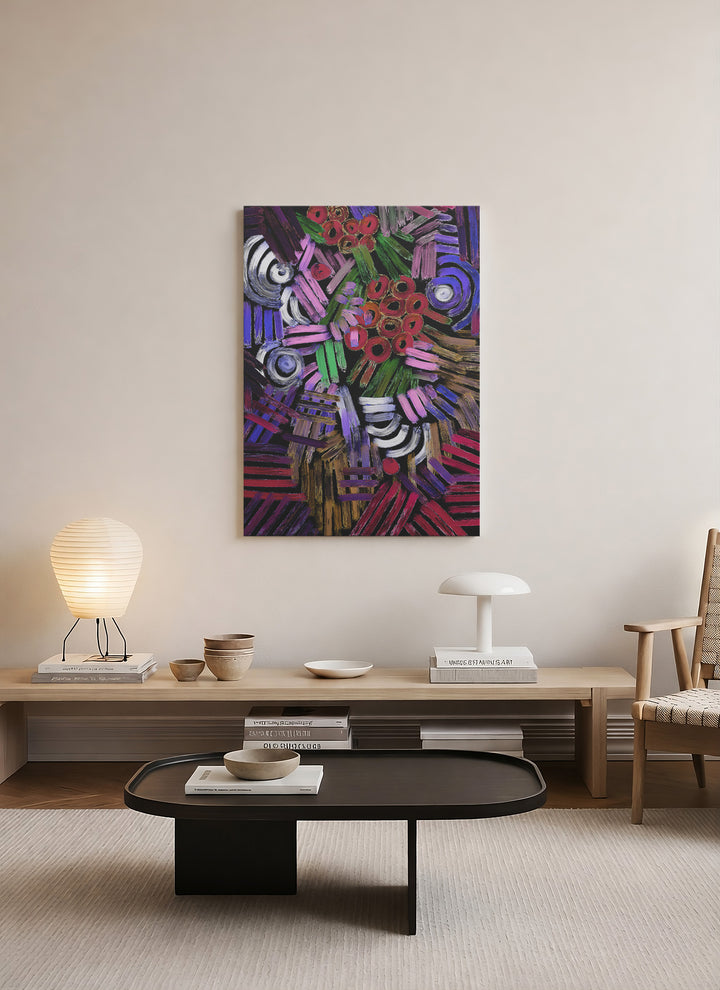 Formlarla Örülmüş Soyut Renk Ritmi