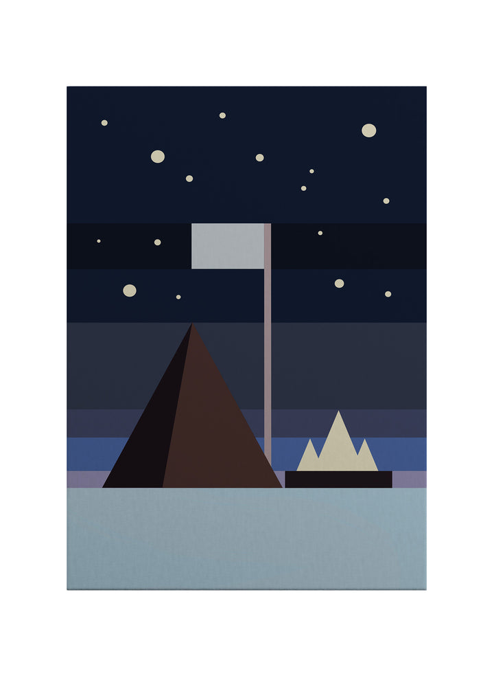 Gece Formları – Bauhaus Stil Geometrik Kanvas Tablo