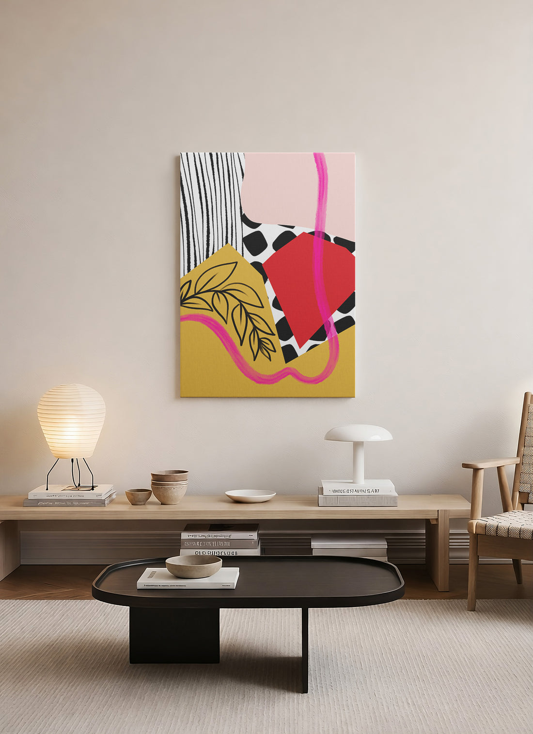 Geometrik Renk Dengesi – Bauhaus & Pop Art Kanvas Tablo | Modern Duvar Sanatı