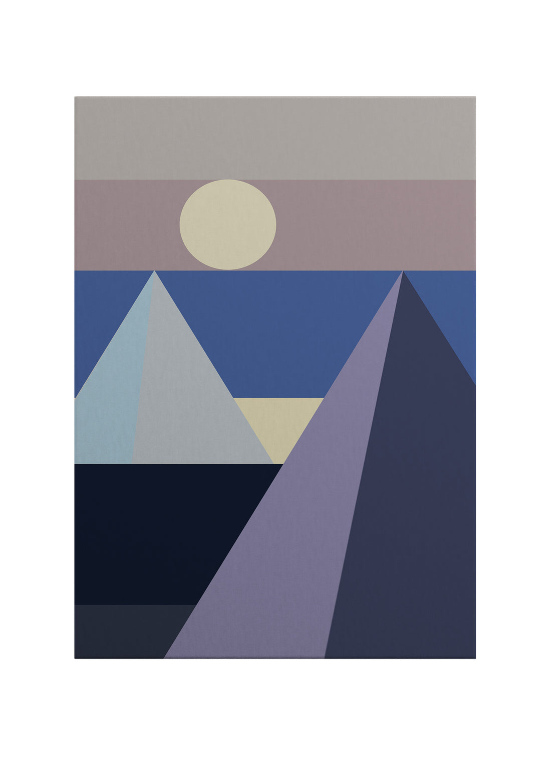 Geometrik Ufuk – Bauhaus Stil Minimalist Kanvas Tablo