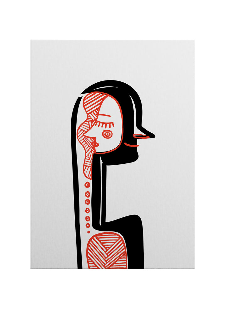 İç Ses – Soyut Kadın Figürü Kanvas Tablo