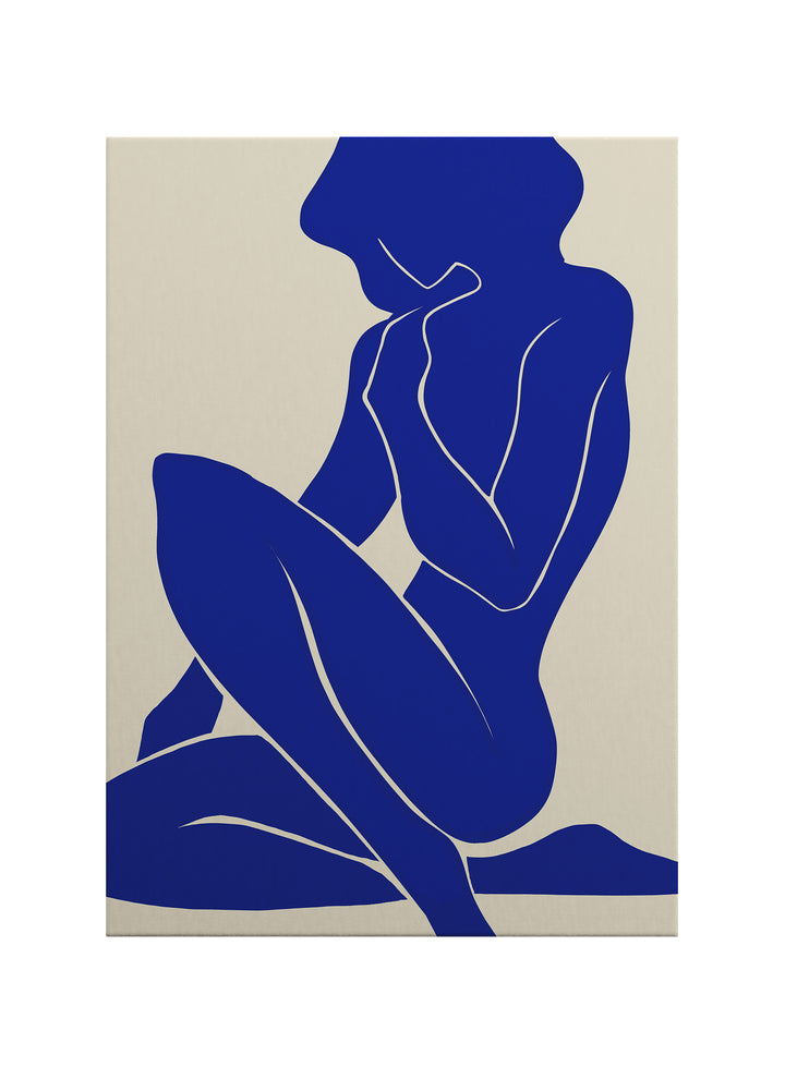 İçsel Sessizlik – Minimalist Kadın Figürü Kanvas Tablo