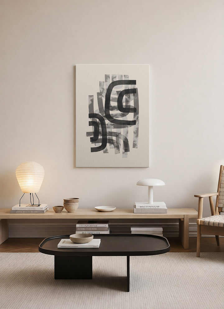 Katmanlı Hareket – Modern Soyut Minimalist Kanvas Tablo