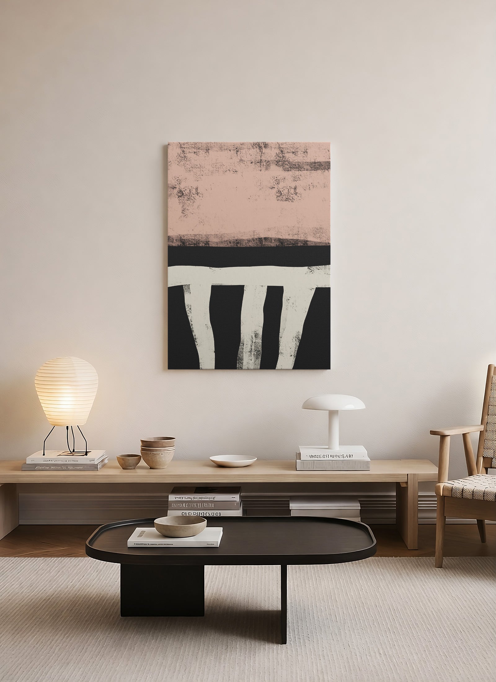 Katmanlı Sessizlik – Minimalist Soyut Kanvas Tablo