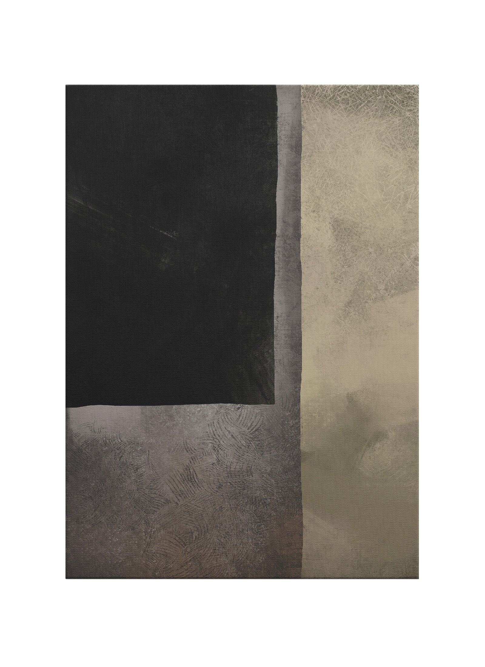 Katmanlı Boşluk – Minimalist Soyut Geometrik Kanvas Tablo