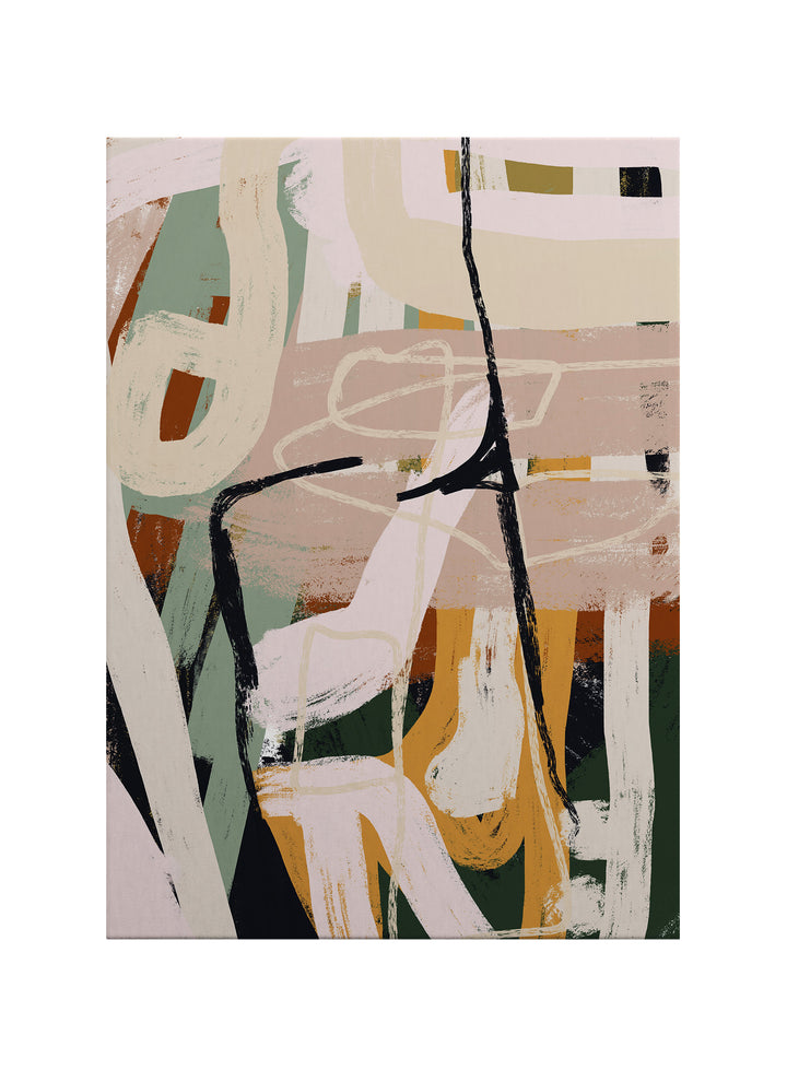 Katmanlı Kompozisyon Soyut Kanvas Tablo