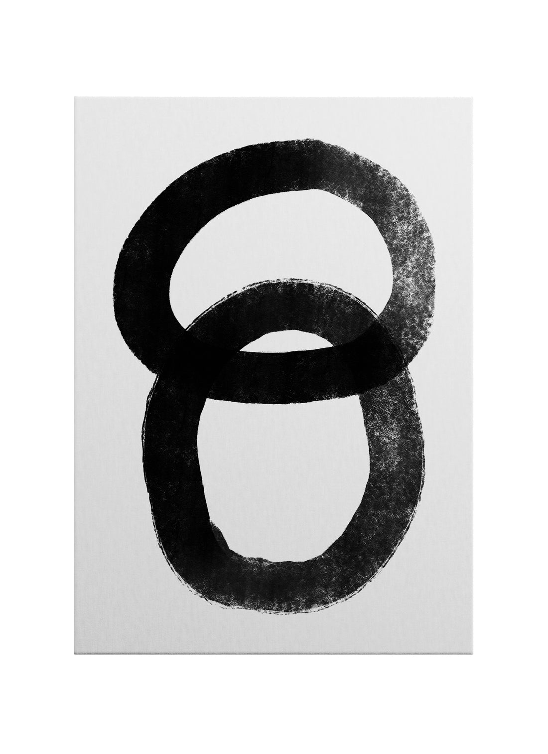Kesişim – Minimal Siyah Beyaz Soyut Kanvas Tablo