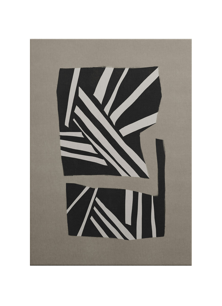 Kırık Ritim – Modern Grafik Soyut Kanvas Tablo