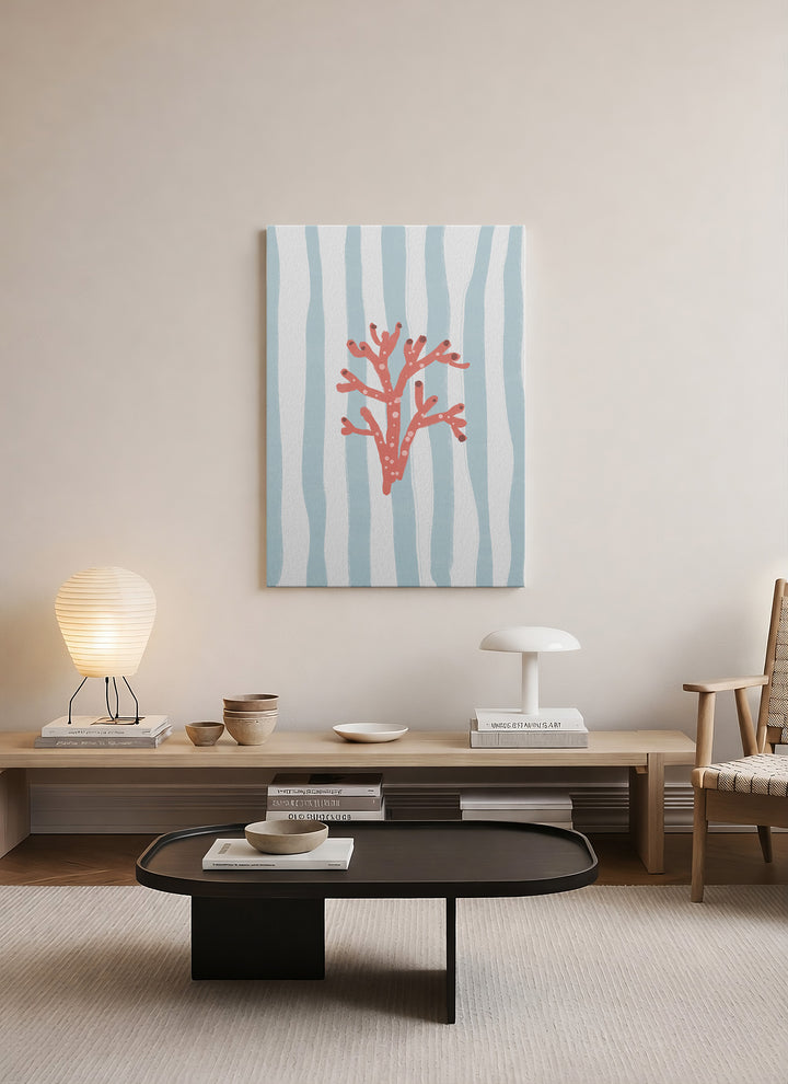 Kırmızı Mercan – Minimal Deniz Tablosu