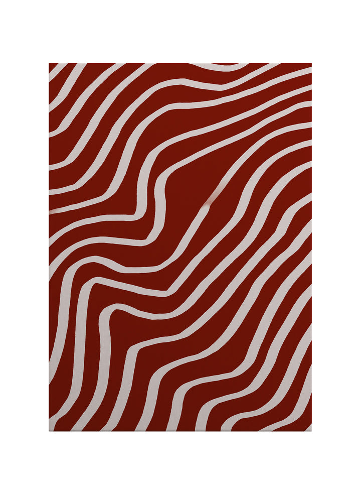 Kırmızı Akış Deseni Modern Kanvas Tablo