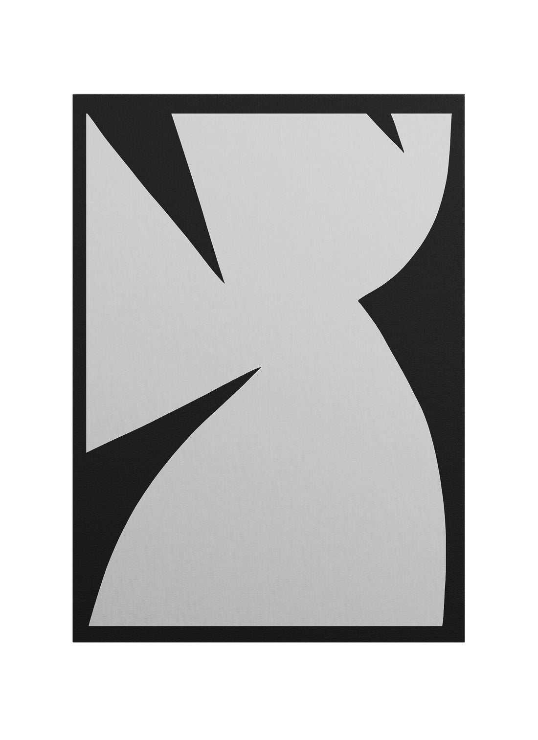 Kontrast Form – Siyah Beyaz Soyut Kanvas Tablo