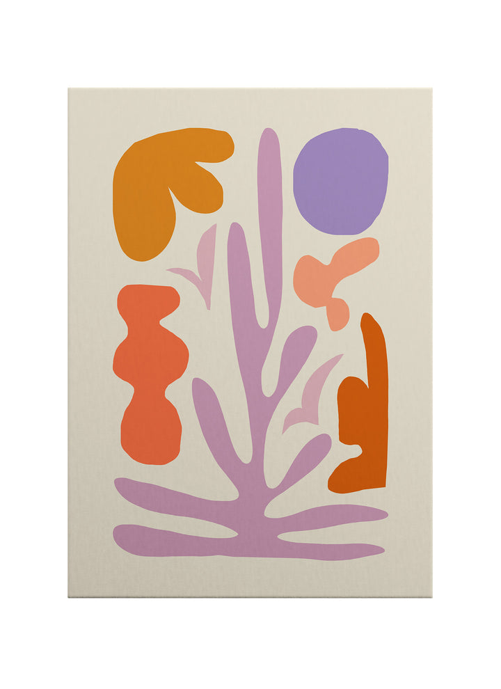 Lavanta Bahçesi – Soyut Botanik Minimalist Kanvas Tablo