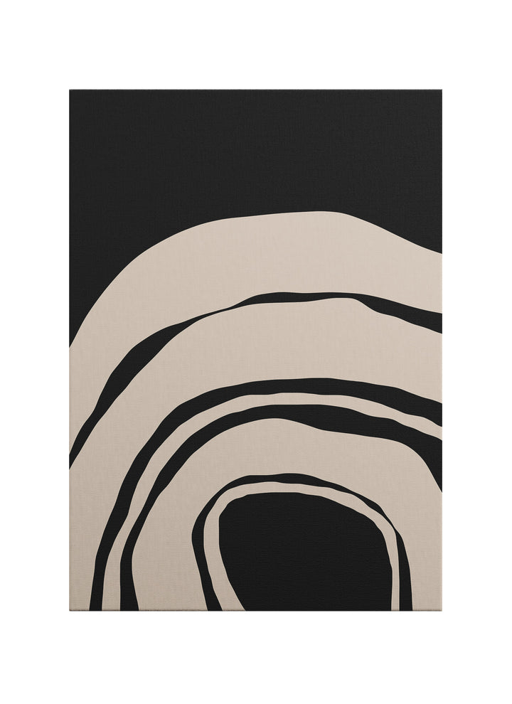 Merkez Akış – Minimalist Soyut Çizgi Kanvas Tablo