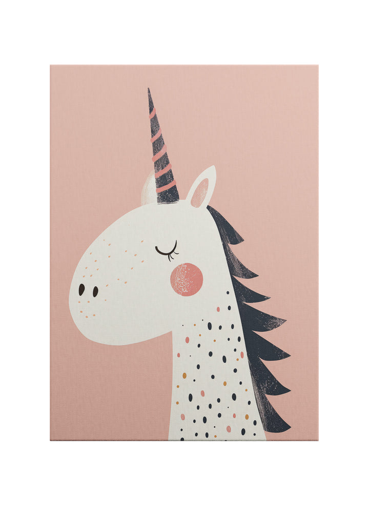 Minimal Unicorn Kanvas Tablo