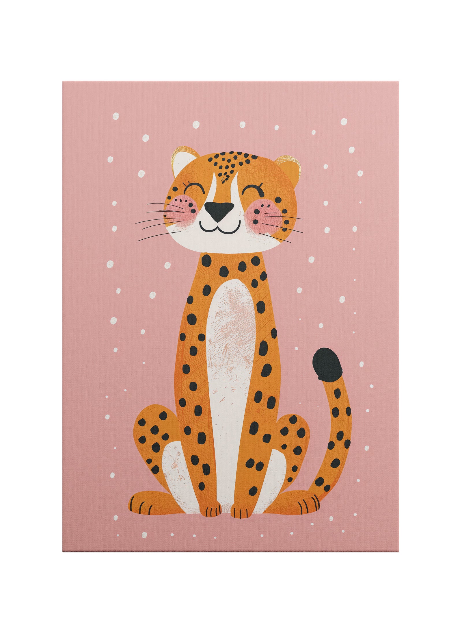 Minimalist Leopar Çocuk Odası Kanvas Tablo