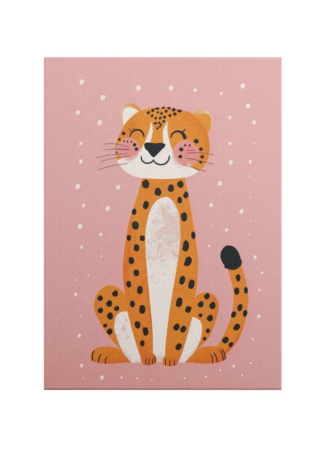 Minimalist Leopar Çocuk Odası Kanvas Tablo