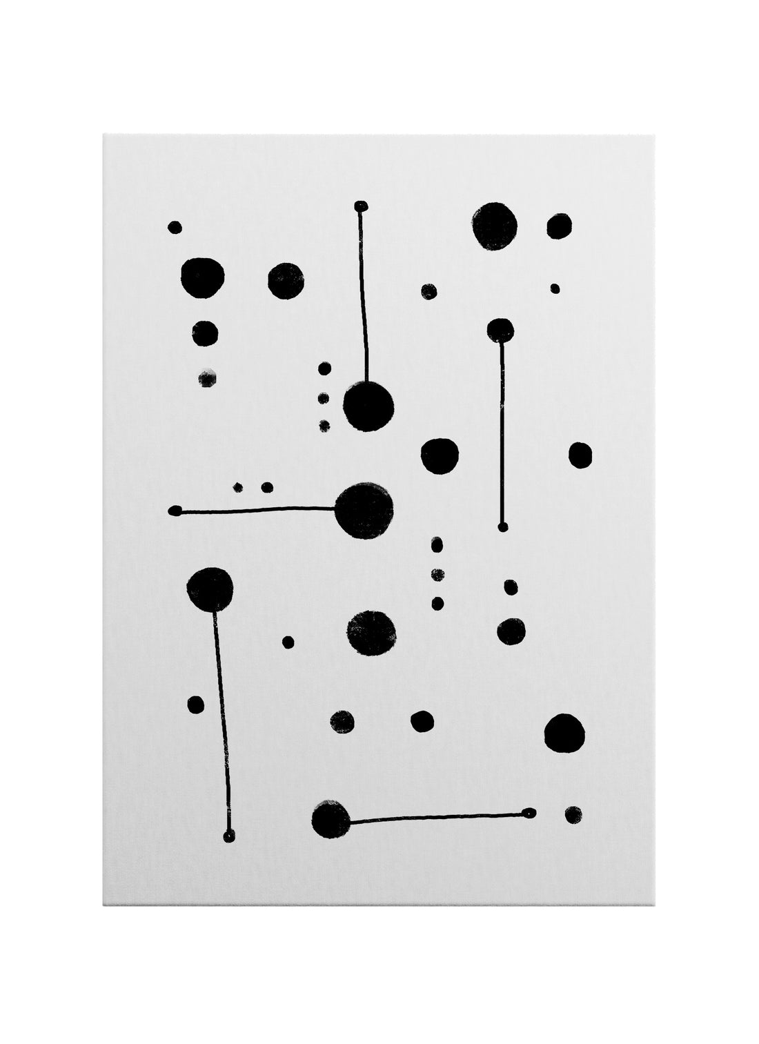 Siyah Noktalı Minimalist Soyut Kanvas Tablo (Kopya)