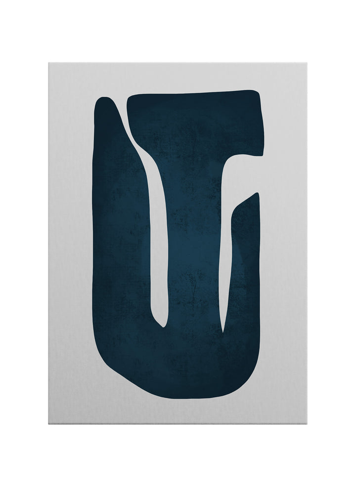 Minimalist Tipografi Formlu Soyut Kanvas Tablo