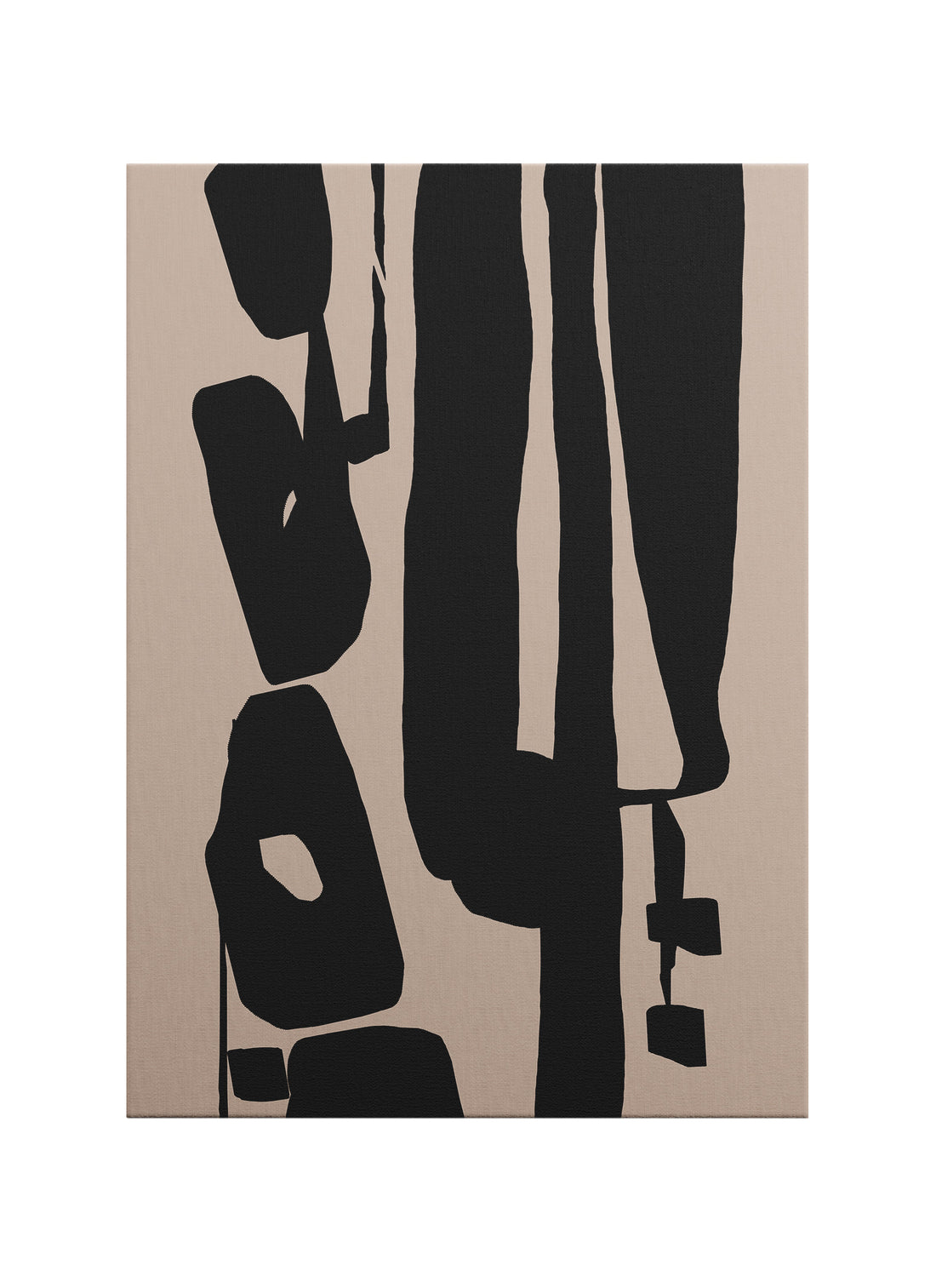 Modern Soyut Siyah Formlar Kanvas Tablo