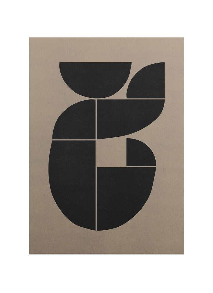 Modüler Denge – Bauhaus Esinli Geometrik Kanvas Tablo