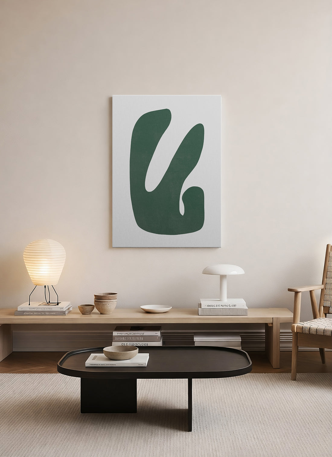 Organik Form – Minimalist Abstract Kanvas Tablo