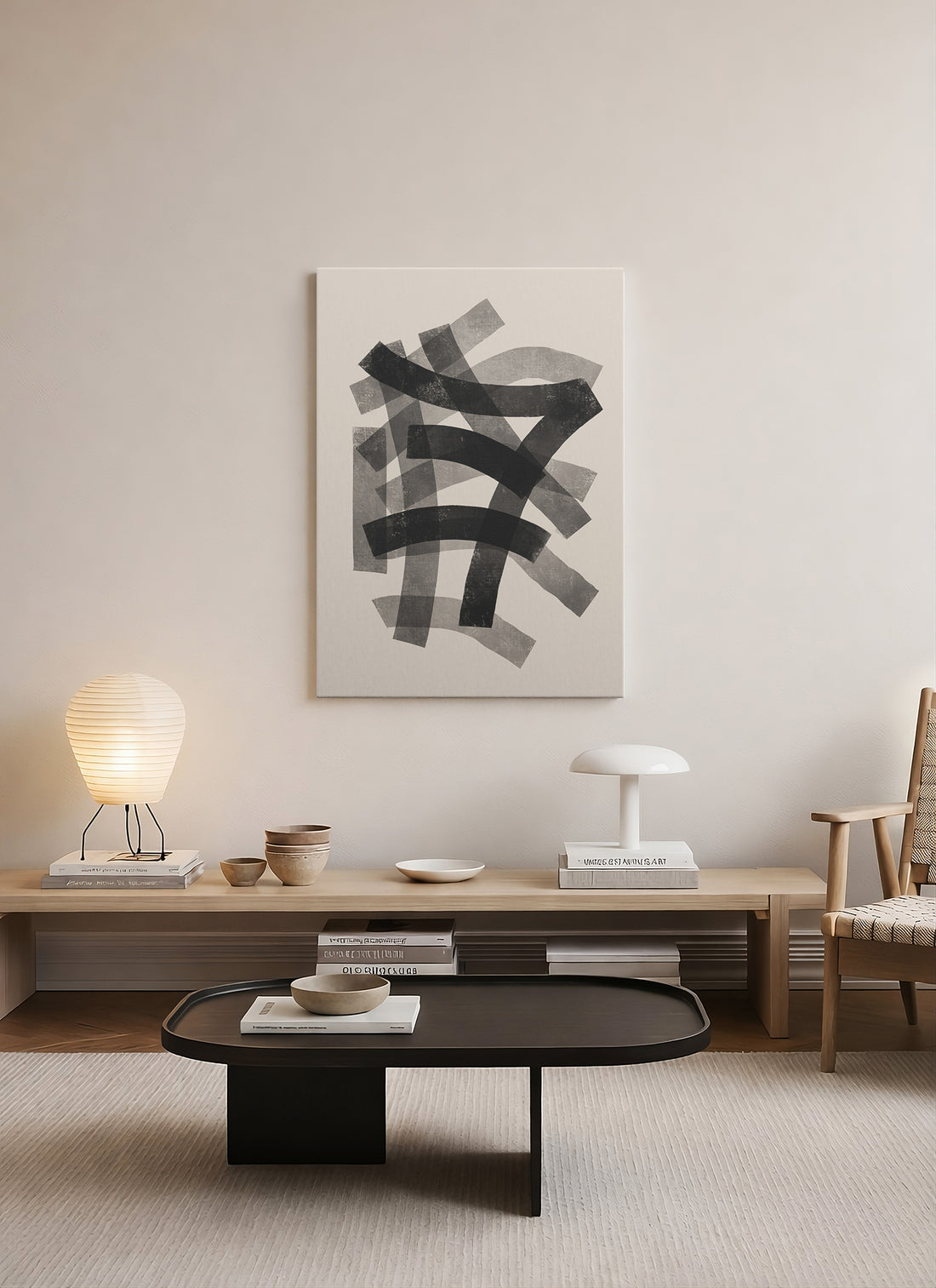Özgür Katmanlar – Modern Minimalist Soyut Kanvas Tablo