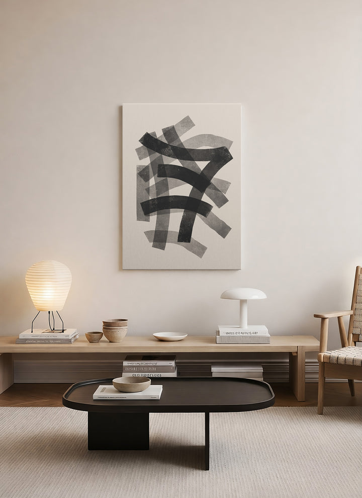 Özgür Katmanlar – Modern Minimalist Soyut Kanvas Tablo