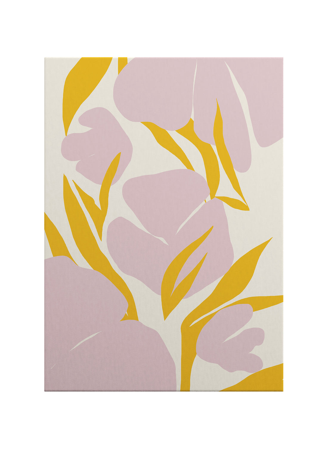 Pastel Çiçekler Botanik Minimal Kanvas Tablo