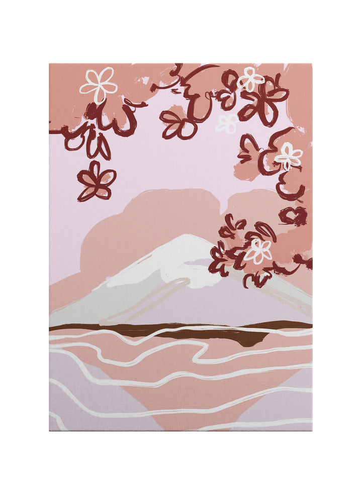 Pastel Sakura Manzarası Kanvas Tablo