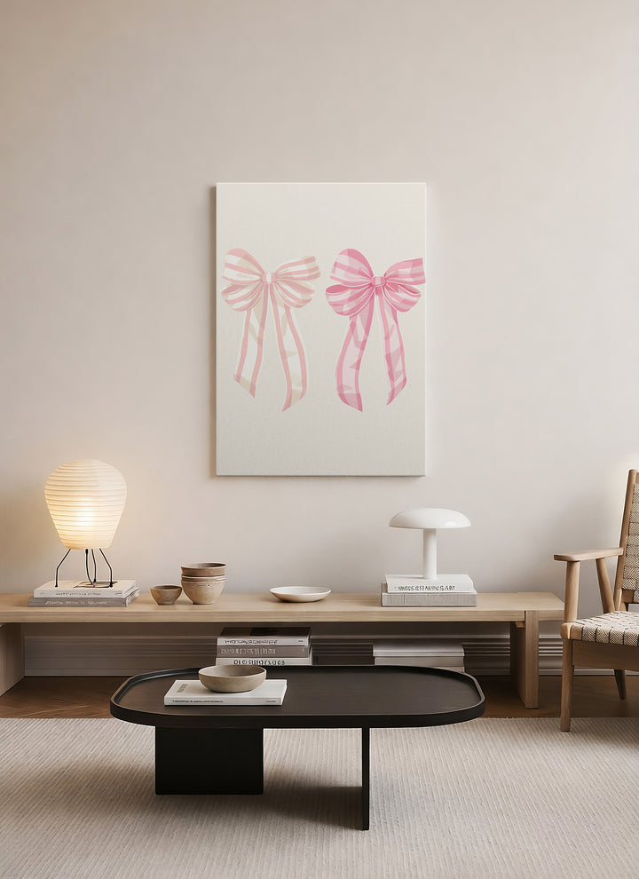 Pembe Fiyonk Çocuk Odası Kanvas Tablo