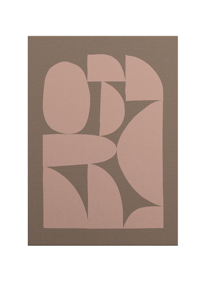 Pudra Formlar Geometrik Kanvas Tablo