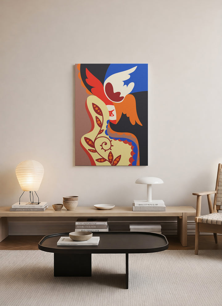 Renklerin Koruyucusu – Pop Art Stil Figüratif Kanvas Tablo