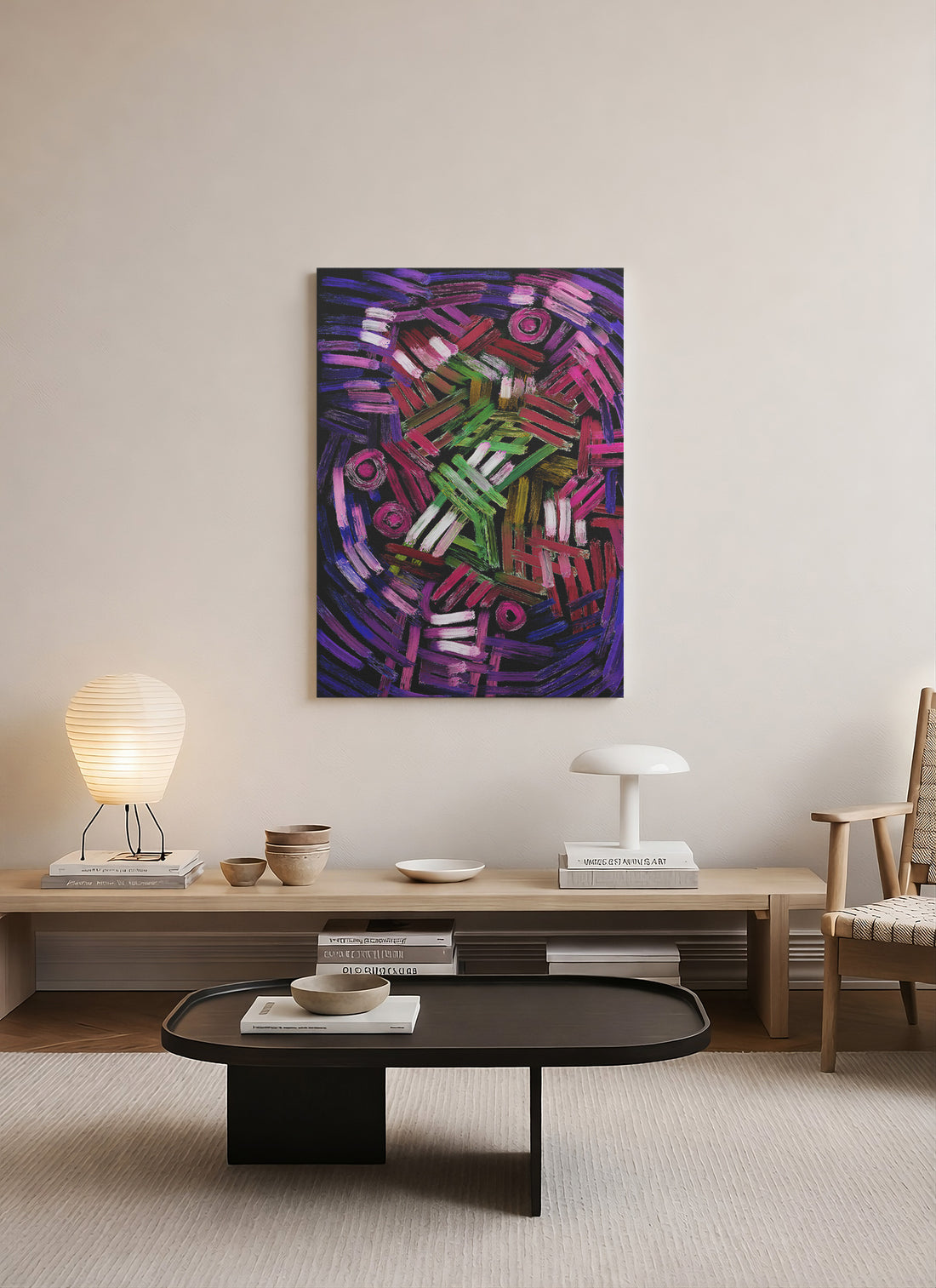 Renklerin Ritmi – Abstract Ekspresyonist Kanvas Tablo | Modern & Pop Art