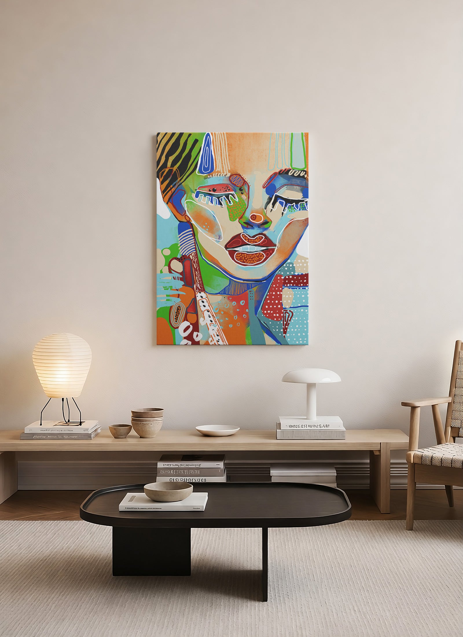 Renklerin Yüzü – Modern Pop Art Portre Kanvas Tablo