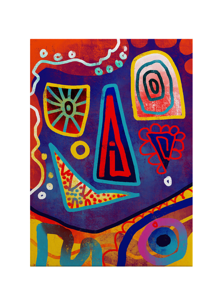 Renklerin Ritmi Soyut Kanvas Tablo