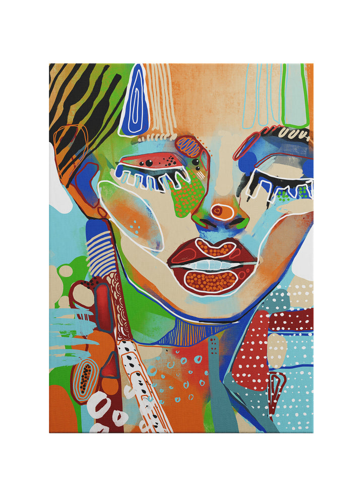 Renklerin Yüzü – Modern Pop Art Portre Kanvas Tablo
